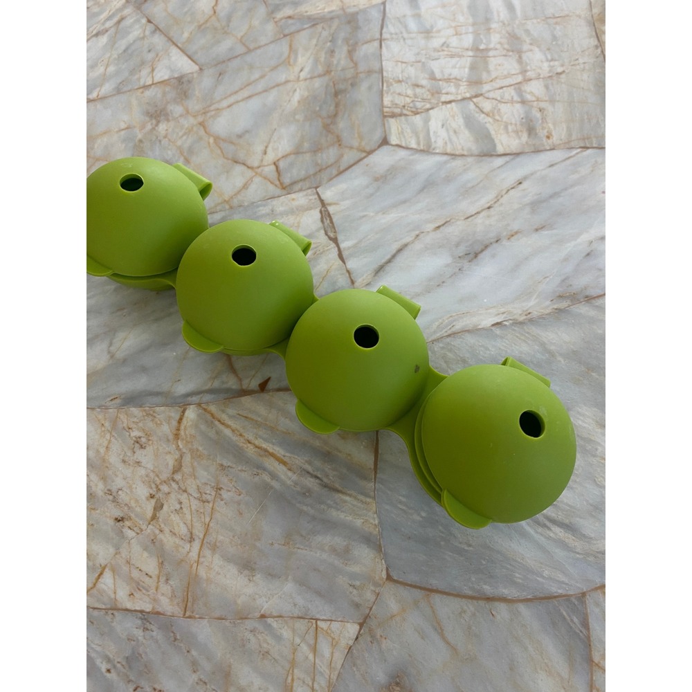 Joie Silicone Sphere Ice Mold 4 Round Balls Lime Green BPA Free Dishwasher Safe